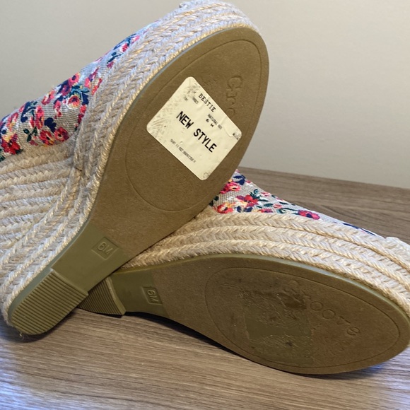NWT Groove platform espadrilles wedge heel 6 - Picture 9 of 15